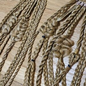 Handmade Ash Blonde Braided Hair Attachment